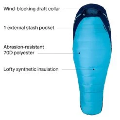 Marmot Trestles 15 Sleeping Bag: 15F Synthetic - Women's -Marmot FREBLUBL D5