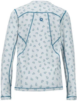 Marmot Midweight Harrier Crew Shirt - Kids|-|Chemise Mi-épaisse Harrier Crew - Enfant -Marmot MAR 10480 7E 7EBack 20Moroccan 20Blue 20Ditzy 20Marmot