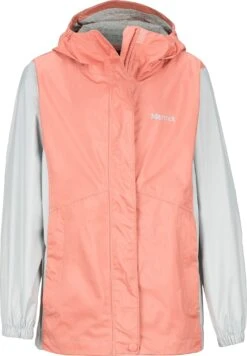 Marmot PreCip Eco Jacket - Girls|-|Manteau Léger PreCip Eco - Fille -Marmot MAR 41010 7ECoral 20Pink 20 20Bright 20Steel